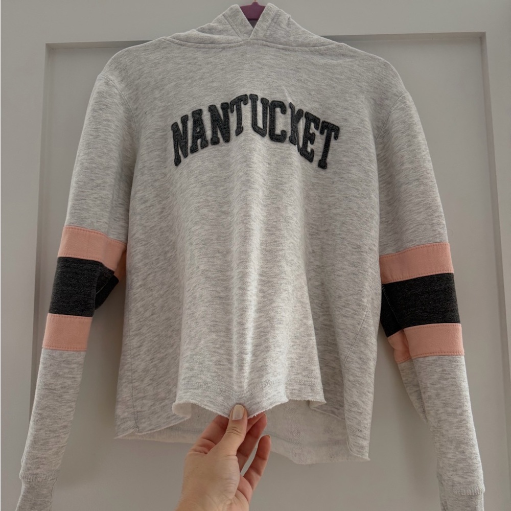 Gray and Pink Natucket Sweater